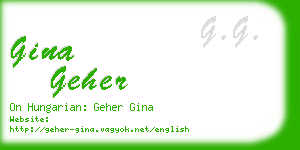 gina geher business card